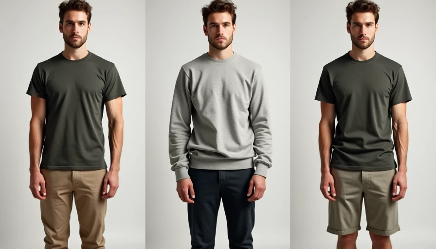 Everyday uniform variations cold weather sweatshirt and warm weather shorts